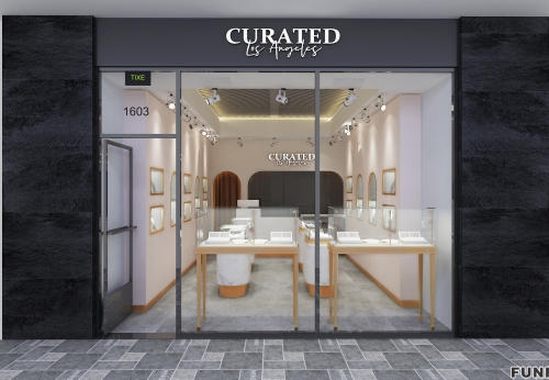 Jewelry Display Showcase Watch Store 3D Interior Design Jewelry Wall Cabinet & Commercial Glass Display Furniture