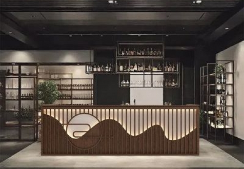 Custom Commercial Restaurant Table with LED Lighting for Coffee Shop Bar Counter & Cashier Stand for Cafe Display & Mall Use