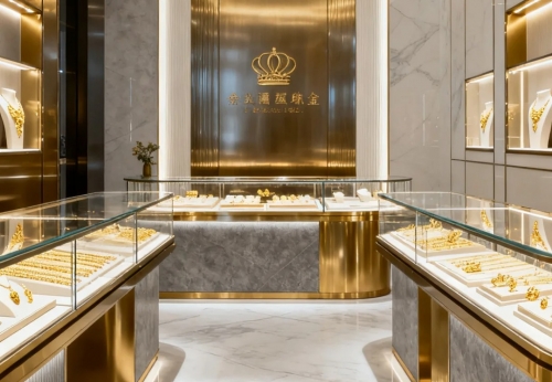 Jewelry Store Display Showcase Interior Decorate Glass Jewelry Cabinets