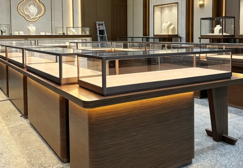 Jewelry Store Display Showcase Interior Decorate Glass Jewelry Cabinets