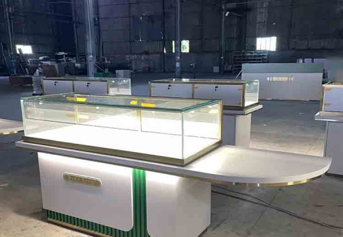 Luxury Jewelry Shop Display Showcase Interior Decorate Glass Jewelry Cabinets
