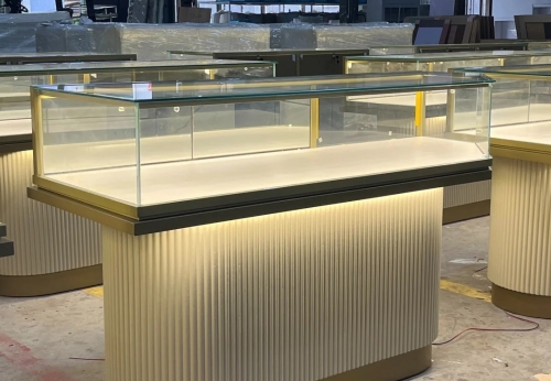 Modern Jewelry Shop Display Showcase Interior Decorate Glass Jewelry Cabinets