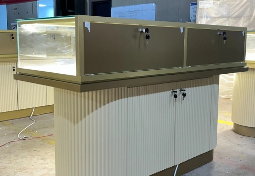 Modern Jewelry Shop Display Showcase Interior Decorate Glass Jewelry Cabinets