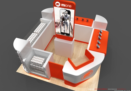 Brilliant Quality Custom Phone Display Cabinet Furniture Design With Professional 3D Cell Phone Kiosk for Phone Accessories