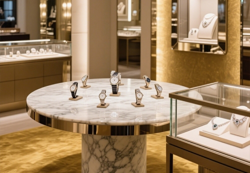 Durable LED Light Watch Display Cabinet Showcase Varnished Surface for Shop Display Furniture for Watch and Jewellery Shops