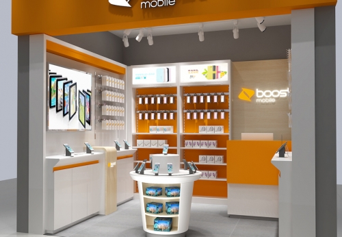 Commercial Fashionable Phone Store Layout Ideas Glass Display Cabinet with Aluminum Frame Retail Store Display Shelf