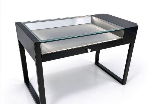 Jewellery Showcase Cabinet LED Illuminated Luxury Marble Glass Display